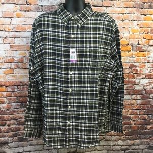 Chaps XXL Green Plaid Flannel Long Sleeve NWT